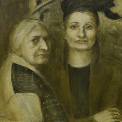 2006 Ilona und Elfriede Jelinek ÖlLeinwand