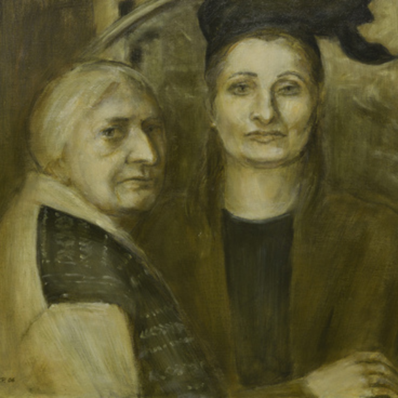 2006 Ilona und Elfriede Jelinek ÖlLeinwand